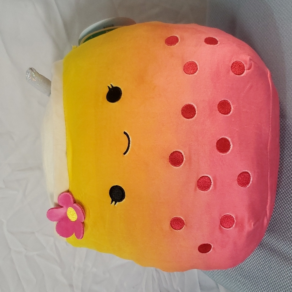 BNWT Bergit the Pink Boba Tea Squishmallow 12" - Picture 1 of 5